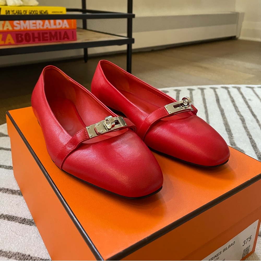 BNIB Hermes Kelly lock Ballet flats sz 37.5